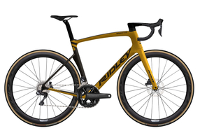 Road bicycle RIDLEY NOAH FAST DISC - Ultegra Di2 2x12s - color NFD-03Am (Black Metallic-Honey Gold Metallic)