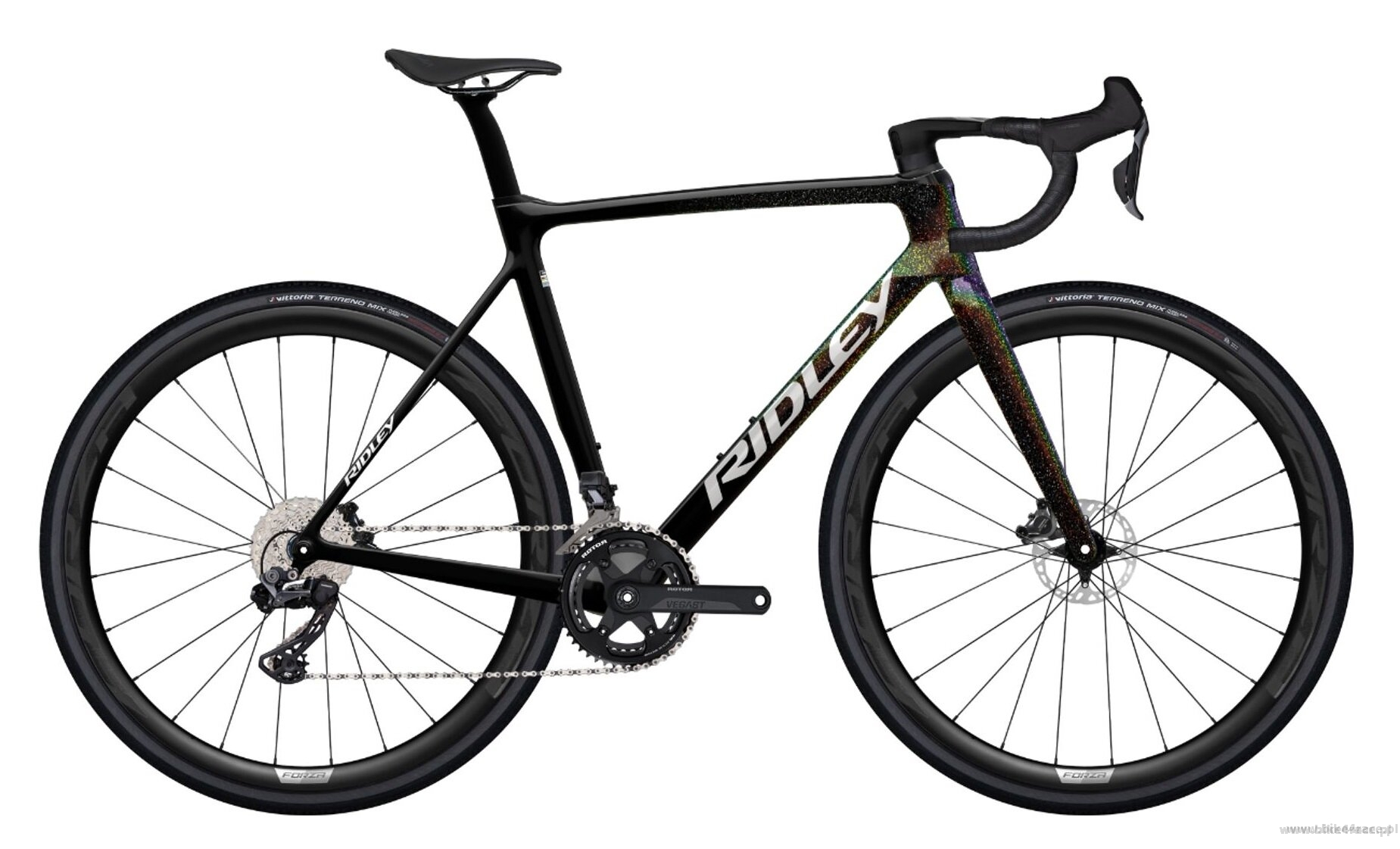 Cyclocross bicycle RIDLEY X NIGHT RS GRX800 Di2 2x11s color XRS 01As Black Starstruck Black