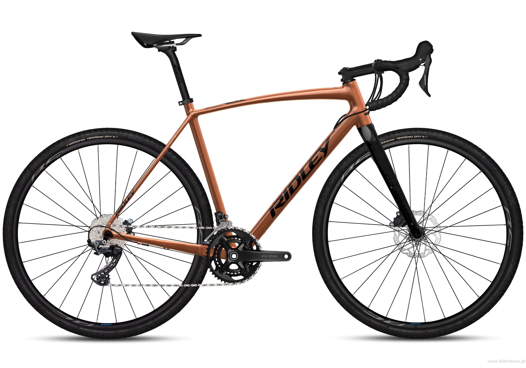 Gravel bicycle RIDLEY KANZO A GRX800 2x12s color KAA 04Cs Copper Metallic Black