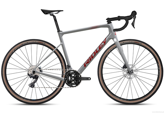 Bicycle RIDLEY GRIFN - GRX600 2x12s - color GRC-02As (Battle Ship Grey-Candy Red Metallic)