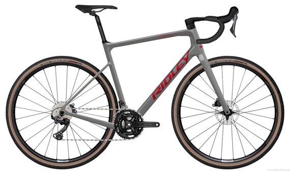 Bicycle RIDLEY GRIFN - GRX800 2x11s - color GRC-02As (Battle Ship Grey-Candy Red Metallic)