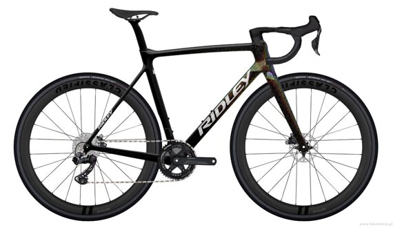 Cyclocross bicycle RIDLEY X-NIGHT RS - GRX800 Di2 Classified 1x11s - color XRS-01As (Black-Starstruck Black)