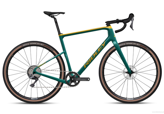 Gravel bicycle RIDLEY KANZO ADVENTURE 2.0 - GRX600 1x12s - color KAD-02As (Honey Gold Metallic-Ocean Green)