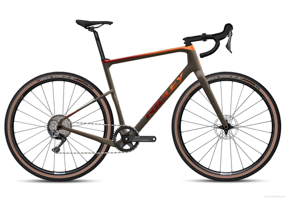 Gravel bicycle RIDLEY KANZO ADVENTURE 2.0 - GRX800 1x11s - color KAD-02Bms (Fade Orange Bordeaux-Dark Brown Metallic)