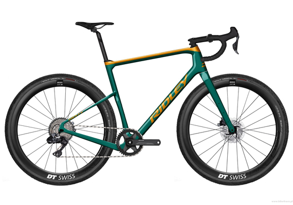 Gravel bicycle RIDLEY KANZO ADVENTURE 2.0 - GRX800 Di2 1x11s - color KAD-02As (Honey Gold Metallic-Ocean Green)