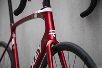 Road frameset RIDLEY FENIX DISC - color FEN-01Bs (Candy Red Metallic-White-Battleship Grey)