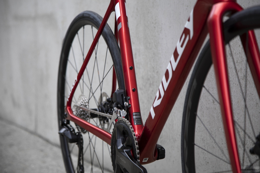 Road frameset RIDLEY FENIX DISC - color FEN-01Bs (Candy Red Metallic-White-Battleship Grey)