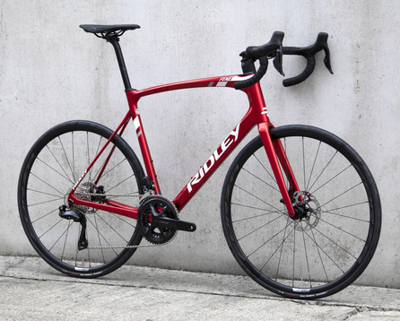 Road frameset RIDLEY FENIX DISC - color FEN-01Bs (Candy Red Metallic-White-Battleship Grey)