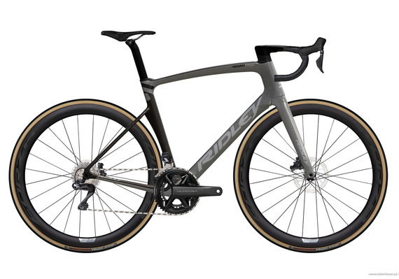 Road bicycle RIDLEY NOAH FAST DISC - Ultegra Di2 2x12s - color NFD-03Bs (Black Metallic-Empress Grey Metallic-Pale Slate Grey)