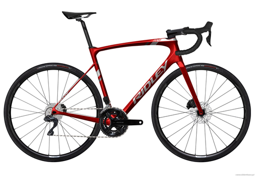 Road frameset RIDLEY FENIX DISC - color FEN-01Bs (Candy Red Metallic-White-Battleship Grey)