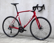 Road frameset RIDLEY FENIX DISC - color FEN-01Bs (Candy Red Metallic-White-Battleship Grey)