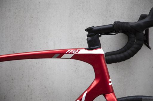 Road frameset RIDLEY FENIX DISC - color FEN-01Bs (Candy Red Metallic-White-Battleship Grey)