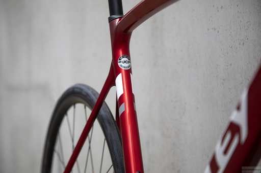 Road frameset RIDLEY FENIX DISC - color FEN-01Bs (Candy Red Metallic-White-Battleship Grey)